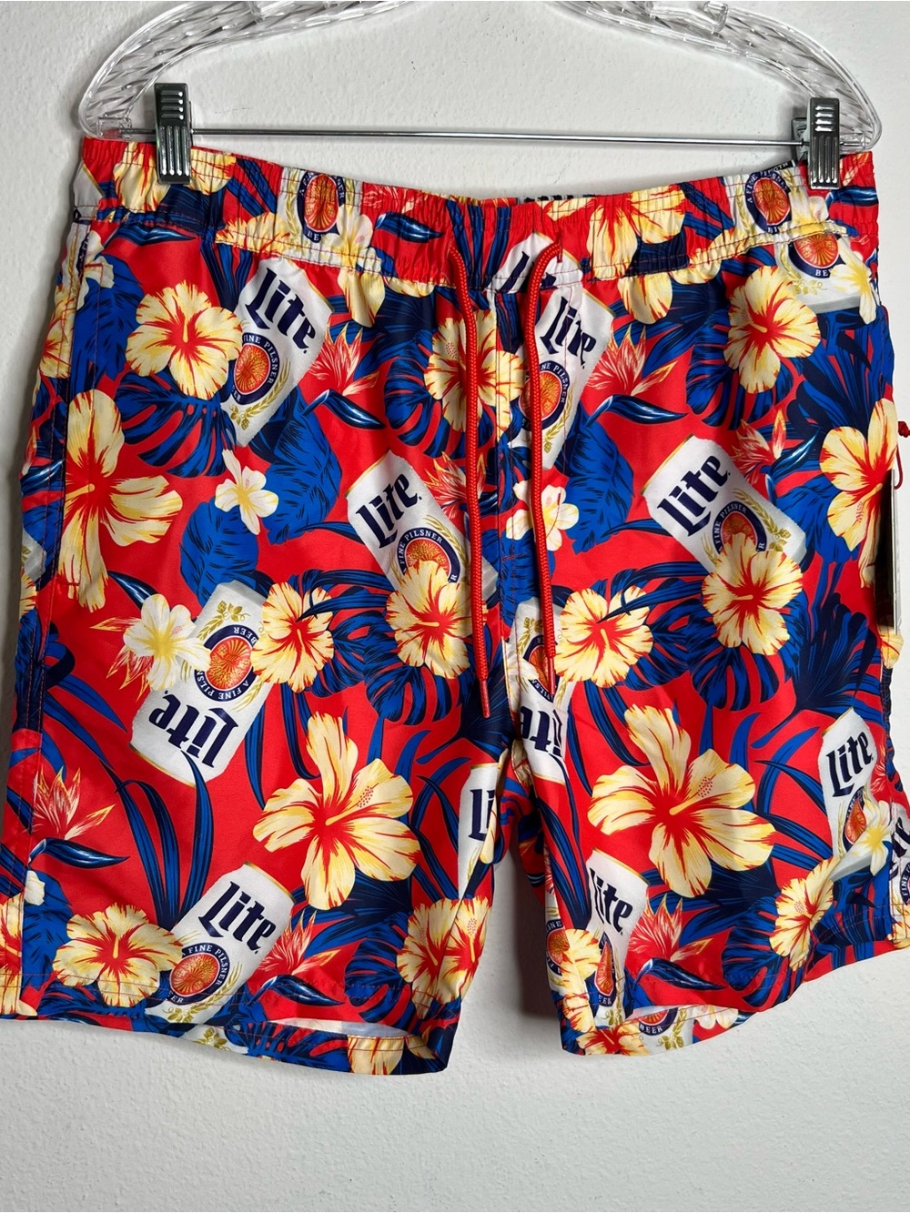MILLER LITE HAWAIIAN SHORTS, Multicolor SIZE Medium